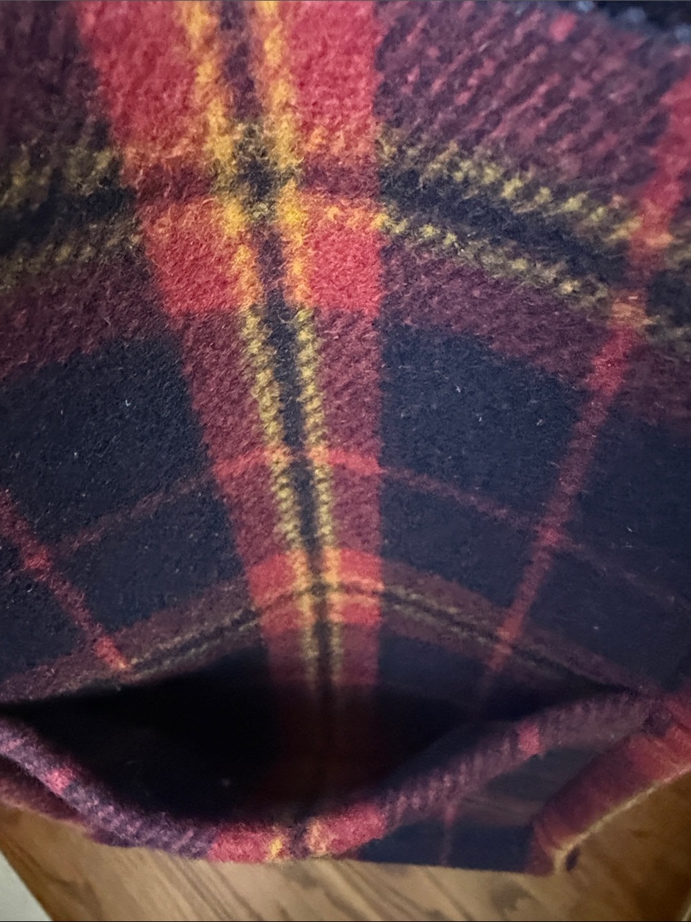 Celine Navy Plaid Large Tote Bag - Picture 8 of 12
